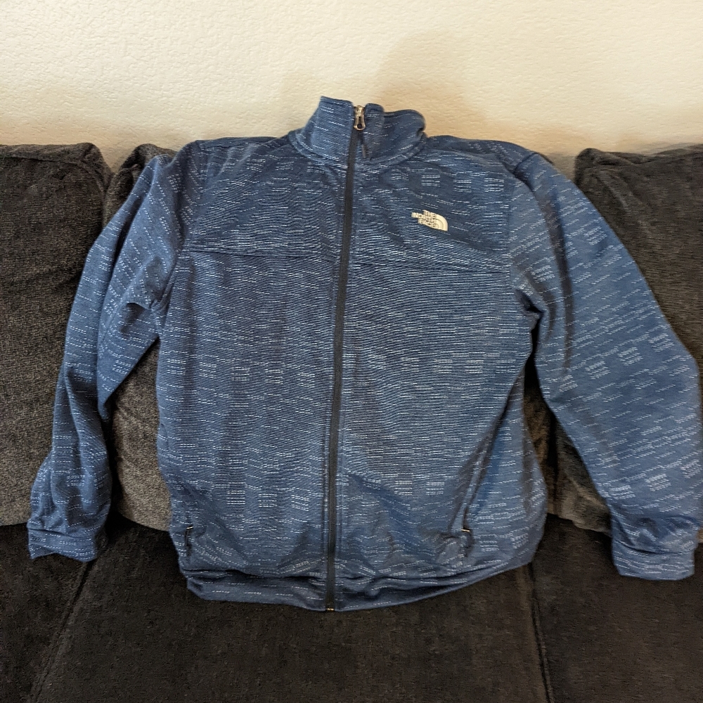 North face navy zip up men's L